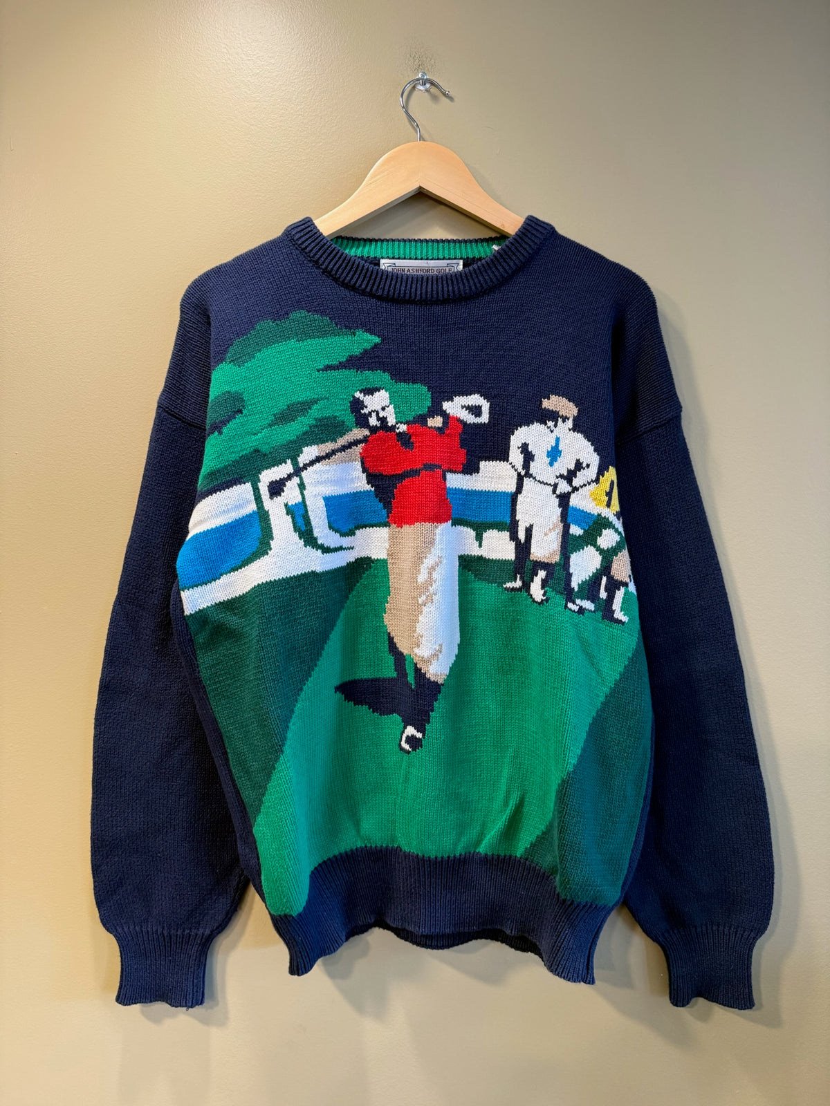 Vintage John Ashford Golf Landscape Sweater - L