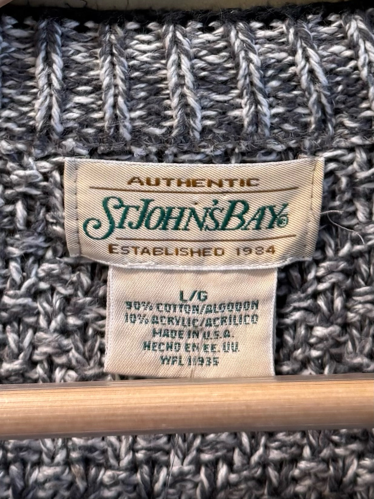 Vintage St. John’s Bay Black Lab Dog Sweater - L