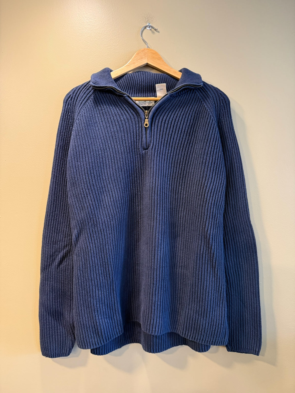 Vintage St. John’s Bay Blue Quarter Zip Sweater - L