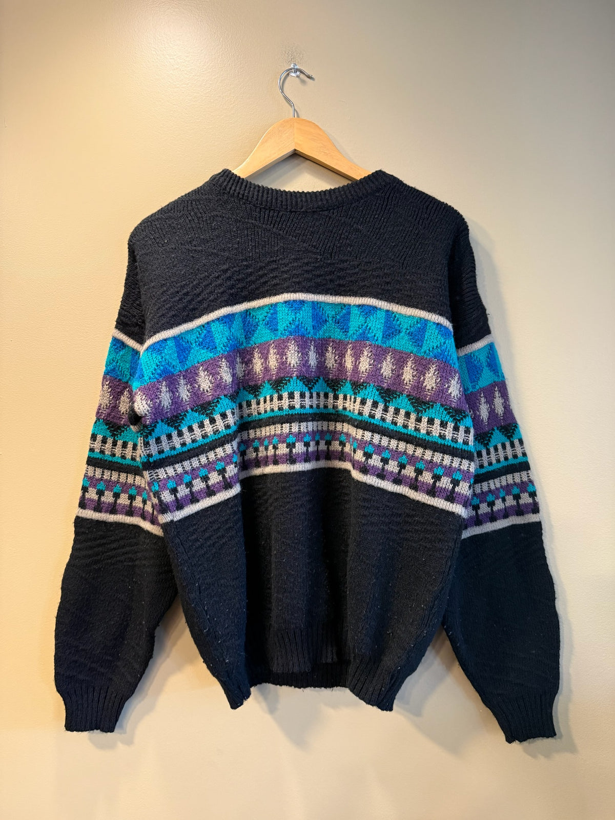 Vintage Chapel Hill Blue Winter Sweater - L