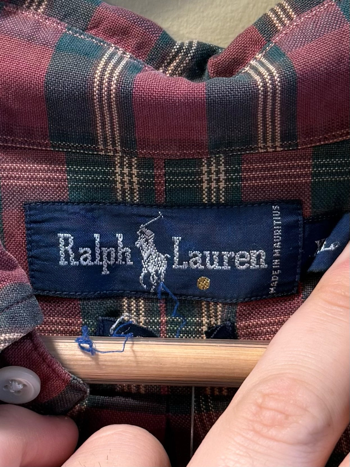 Vintage Polo Ralph Lauren Red Plaid Button Up Shirt - XL
