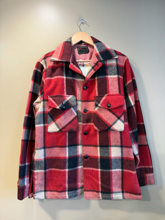 Vintage Chippewa Plaid Fleece Button Up Jacket - XL