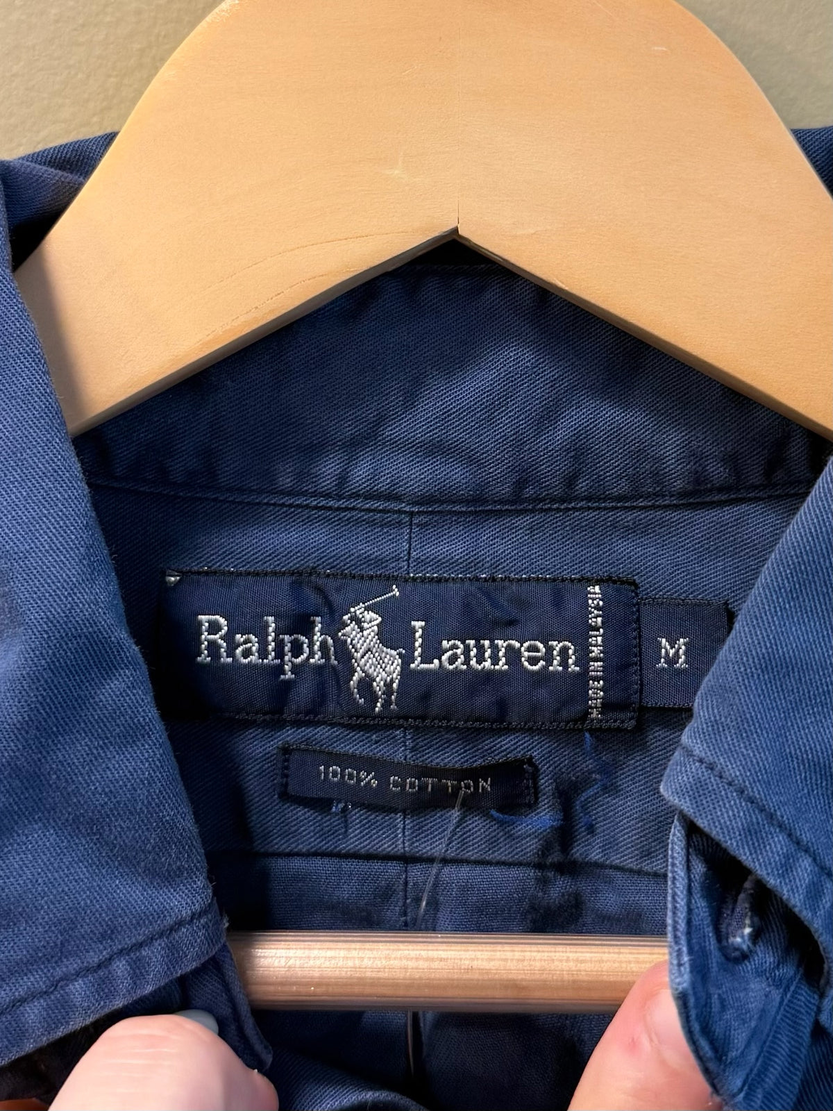 Vintage Polo Ralph Lauren Blue Button Up Shirt - M