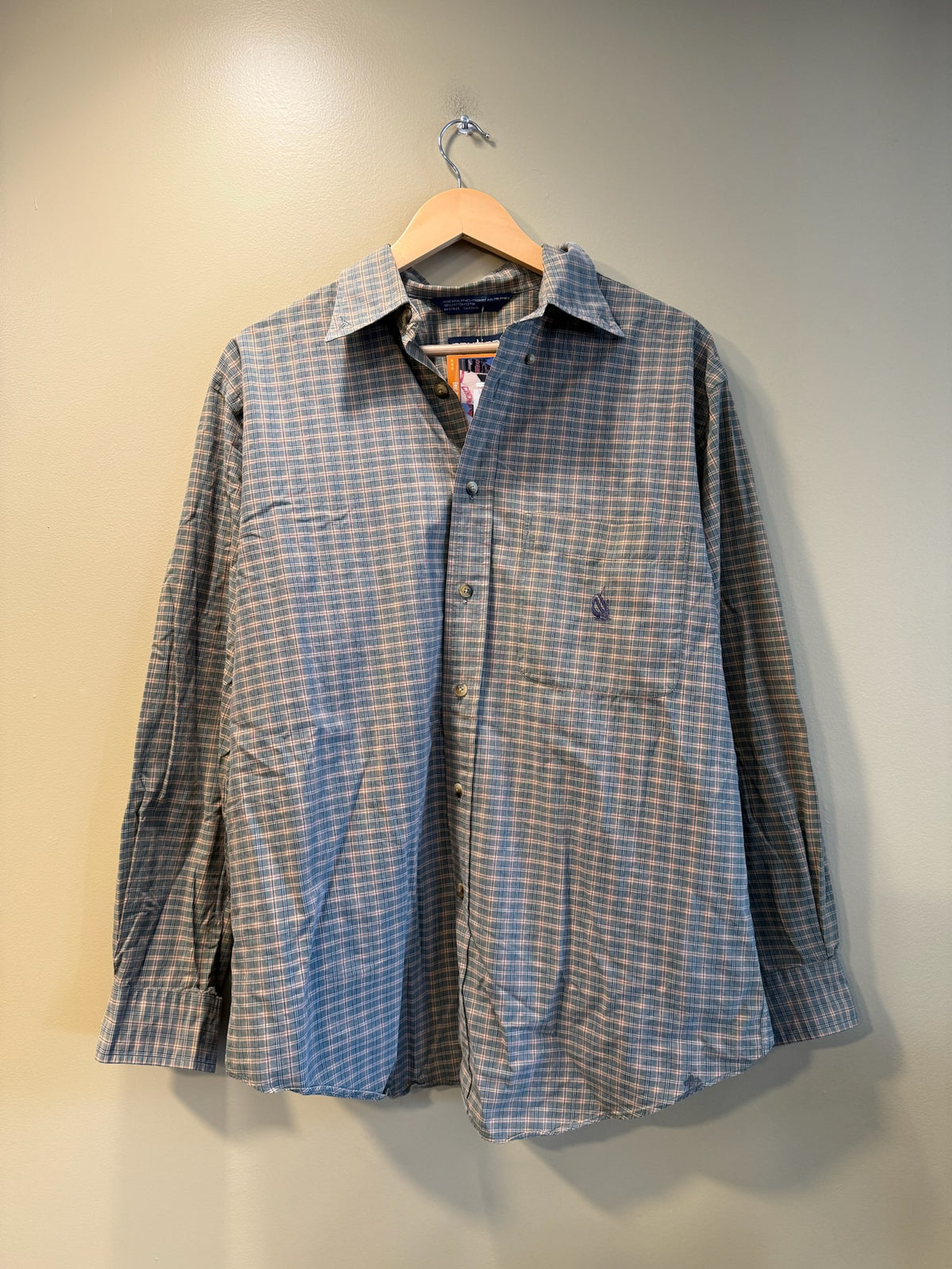 Vintage Nautica Plaid Button Up Shirt - M
