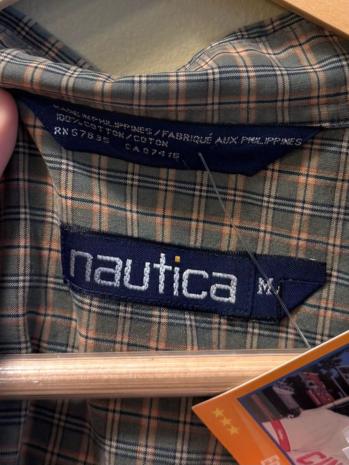 Vintage Nautica Plaid Button Up Shirt - M