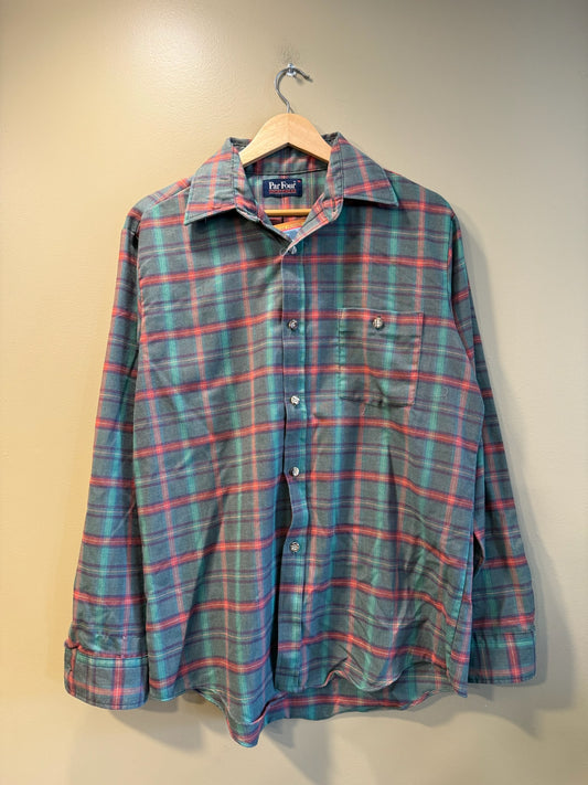 Vintage Part Four Plaid Button Up Shirt - M