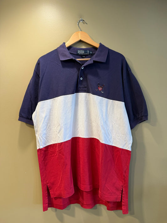 Vintage Polo Ralph Lauren Color Blocked Golf T-Shirt - XL