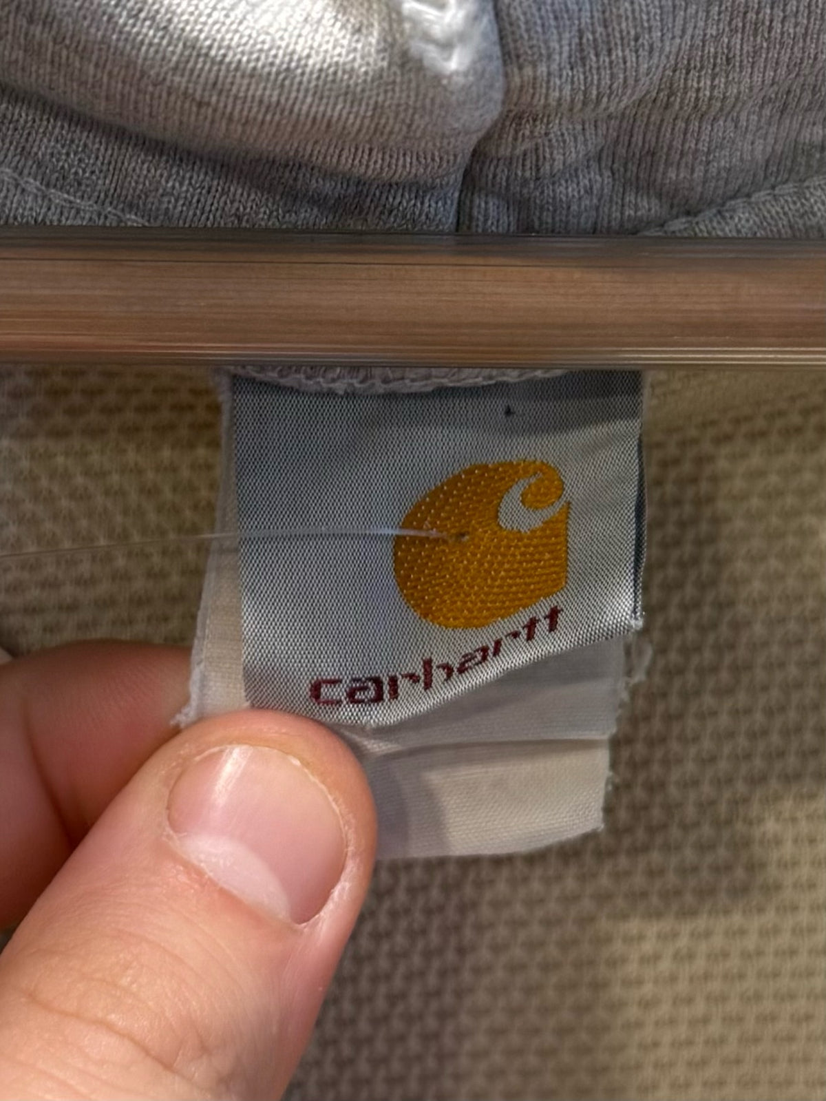 Vintage Carhartt Gray Distressed Zip Hoodie Sweatshirt - XXL