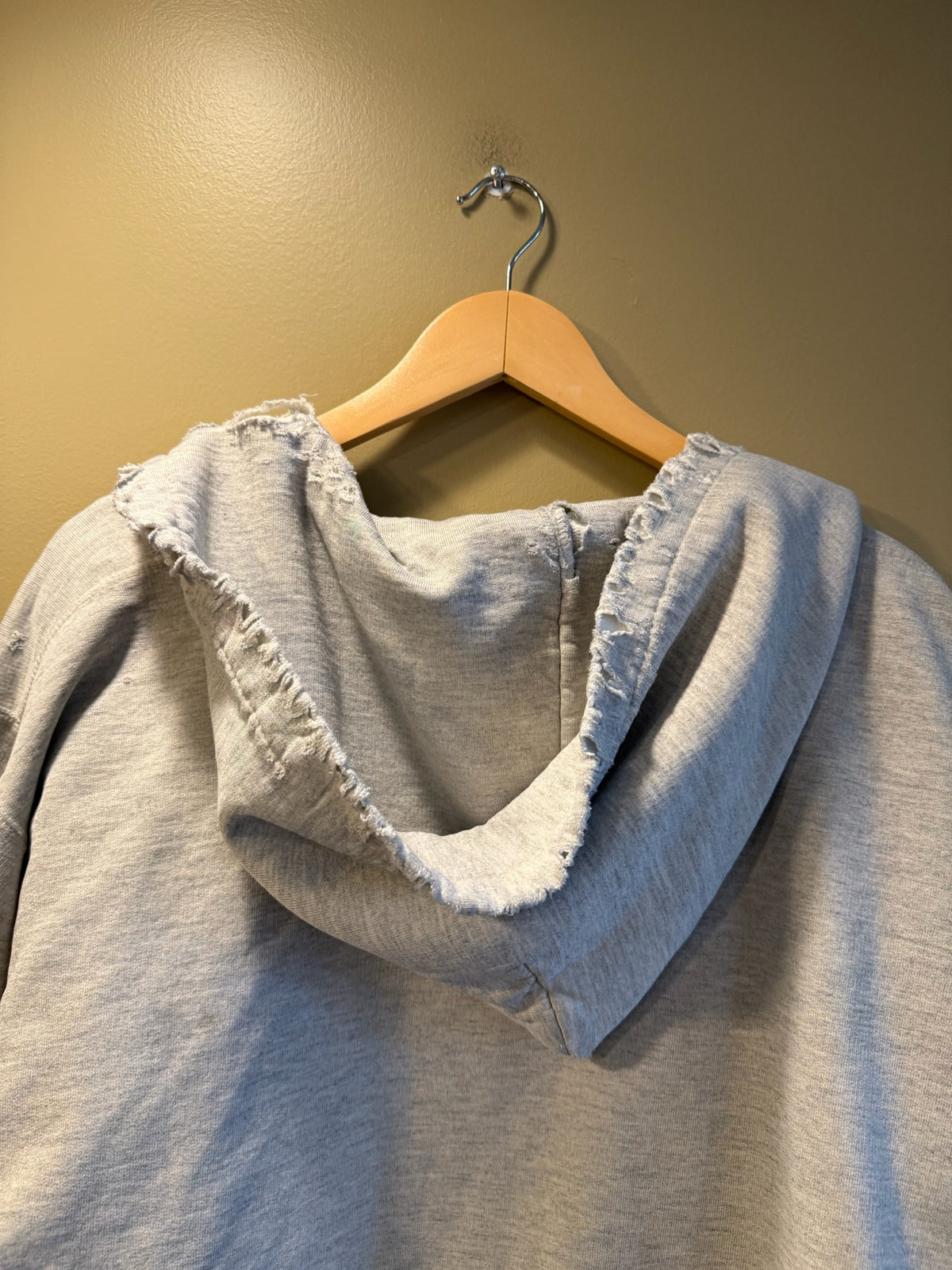 Vintage Carhartt Gray Distressed Zip Hoodie Sweatshirt - XXL
