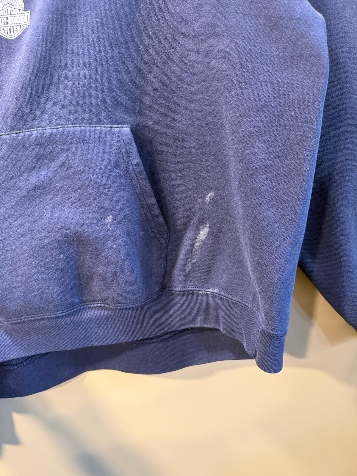 Vintage Harley Davidson Navy Hoodie Sweatshirt - XL