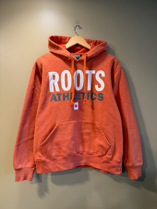 Vintage Roots Athletics Orange Hoodie Sweatshirt - M