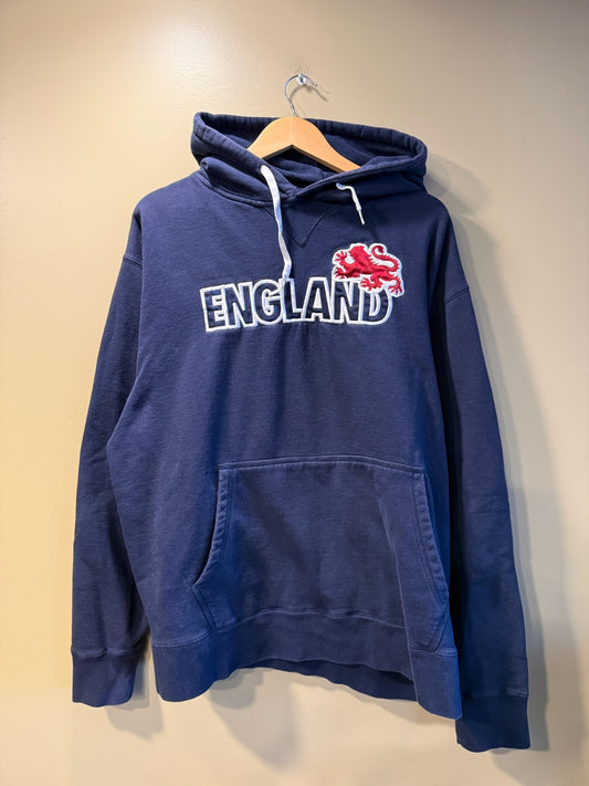 Vintage Umbro England Football Soccer Hoodie Sweatshirt - XL