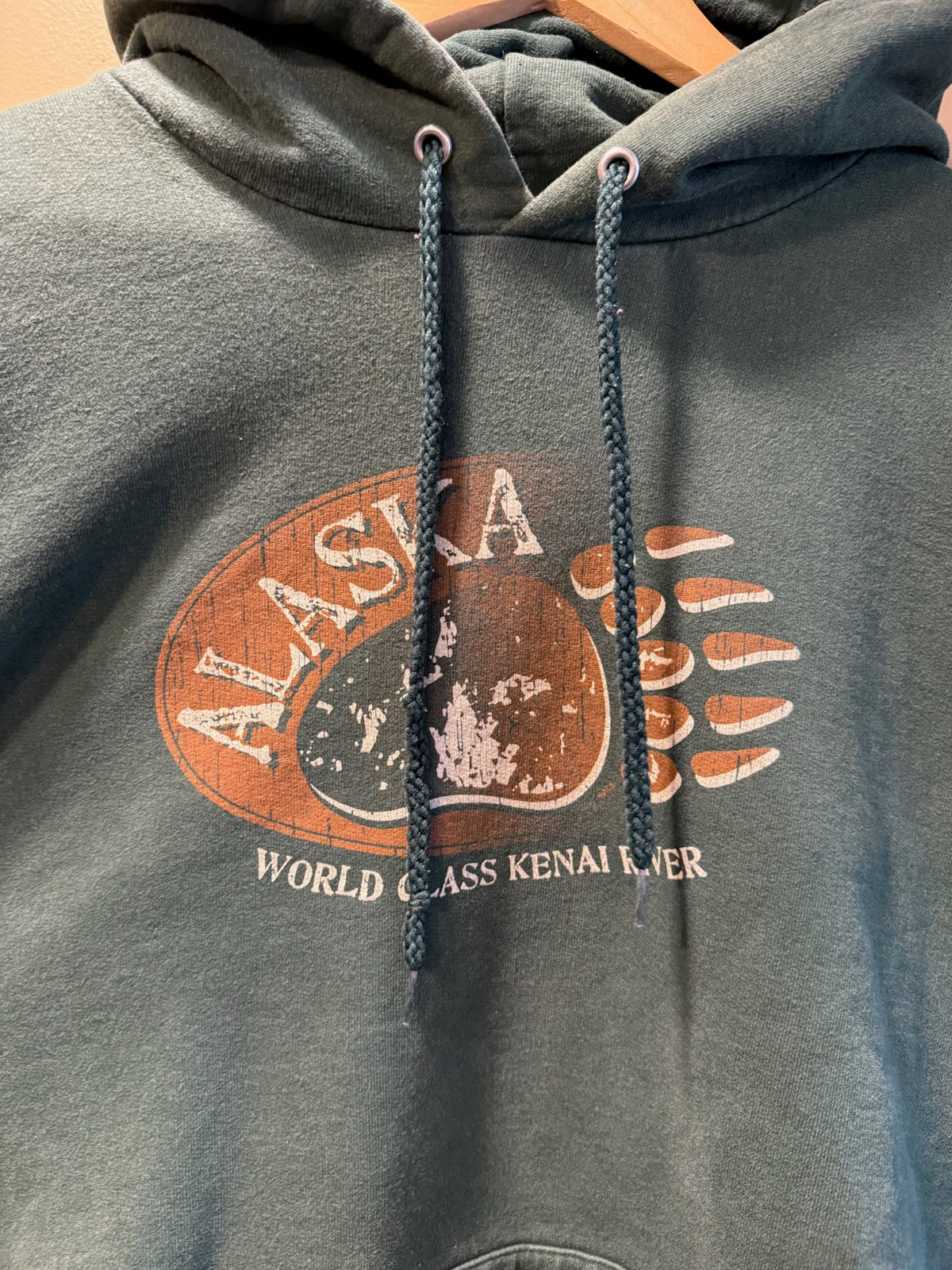 Vintage Alaska Forest Green Hoodie Sweatshirt - XXL