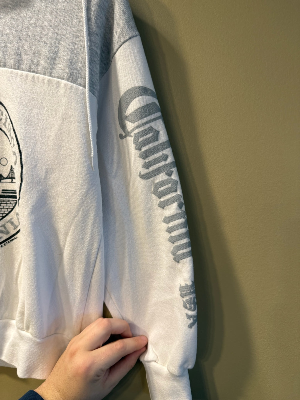 Vintage San Francisco Quarter Zip Hoodie Sweatshirt - M