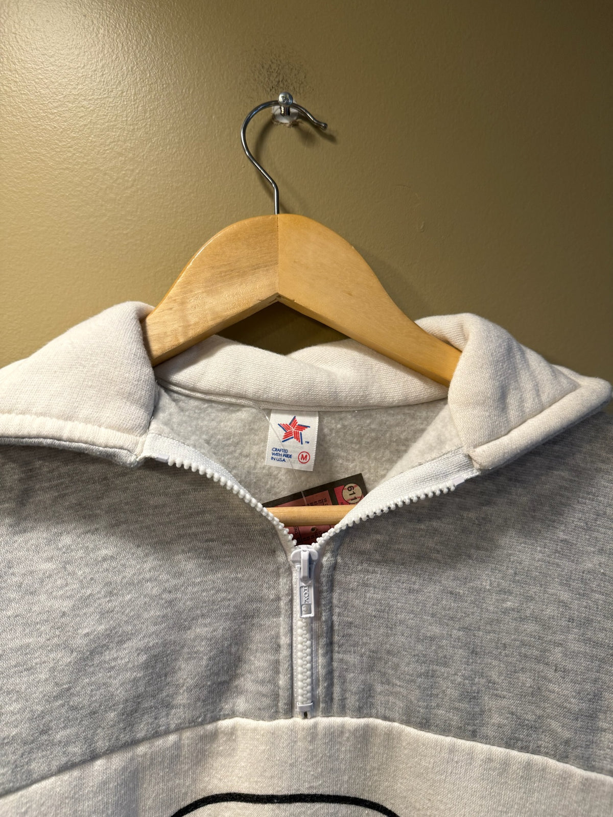 Vintage San Francisco Quarter Zip Hoodie Sweatshirt - M