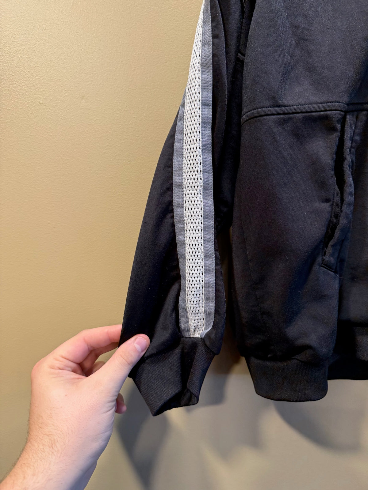 Vintage Nike Black Athletic Logo Zip Jacket - M