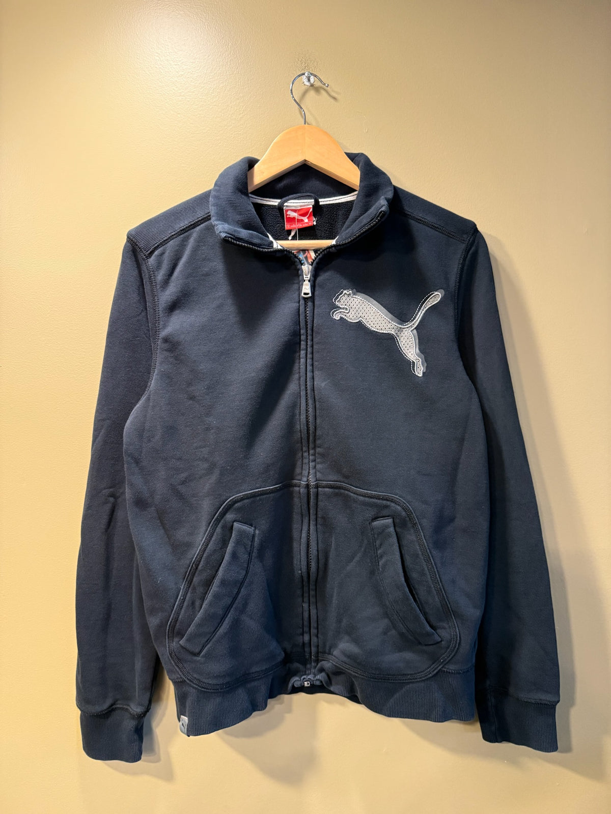 Vintage Puma Logo Zip Sweatshirt Jacket - S