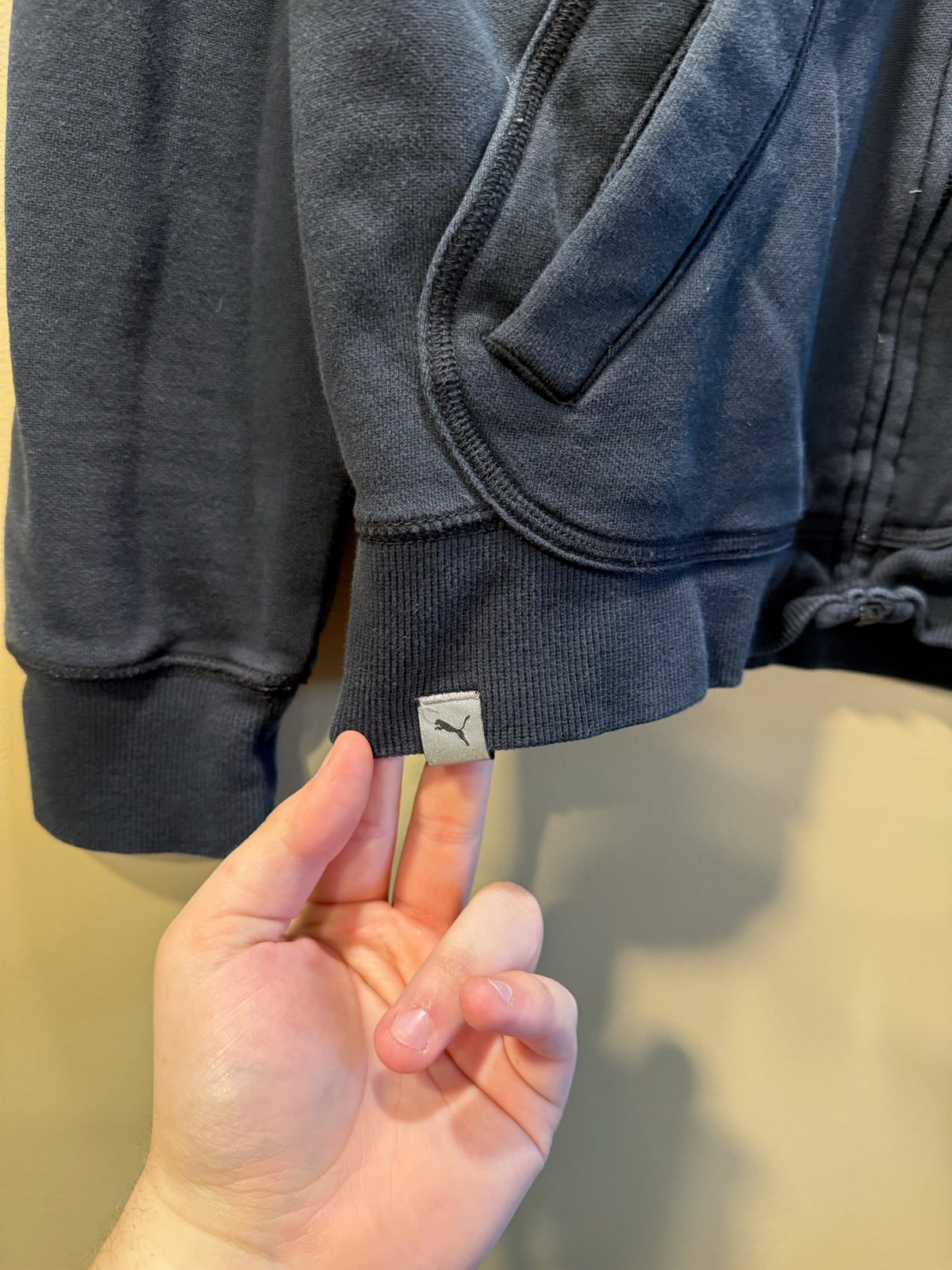 Vintage Puma Logo Zip Sweatshirt Jacket - S