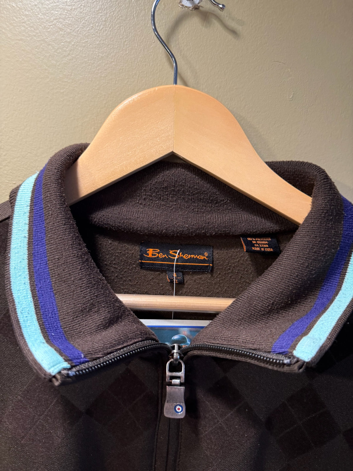 Vintage Ben Sherman Argyle Checkered Zip Jacket - XL