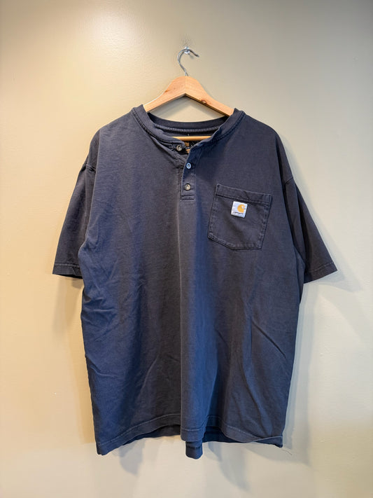Vintage Carhartt Henley Pocket Tee T-Shirt - L