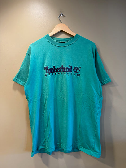 Vintage Timberland Outdoors Embroidered Green T-Shirt - L