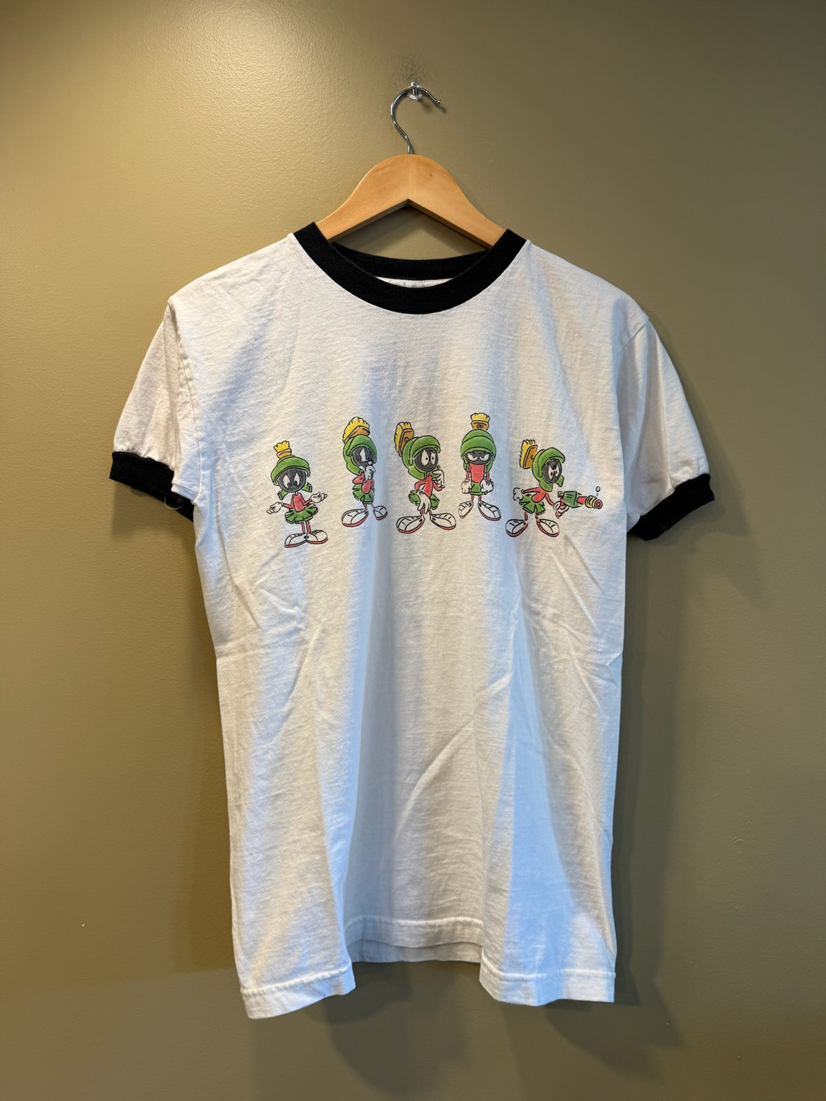 Vintage Marvin the Martian Looney Tunes Ringer Tee T-Shirt - S