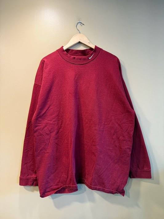 Vintage Nike Mock Neck Long Sleeve Shirt - XXL