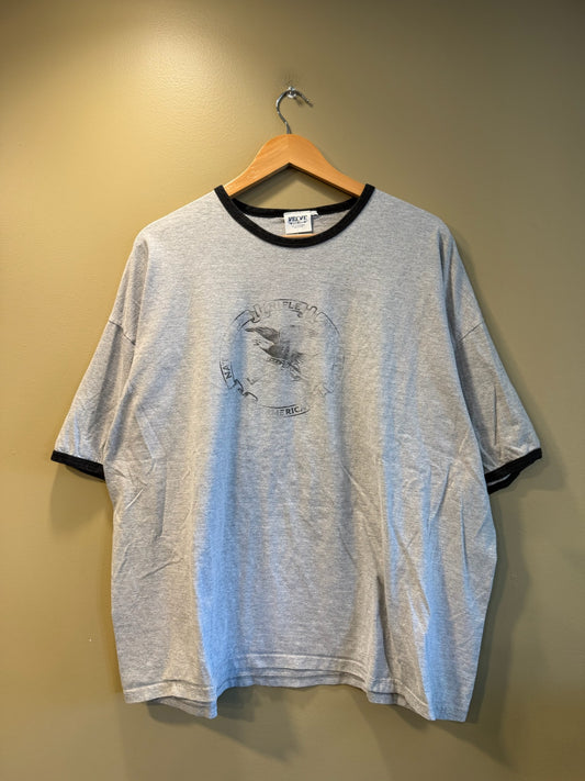 Vintage National Rifle Association Distressed Ringer Tee T-Shirt - XL