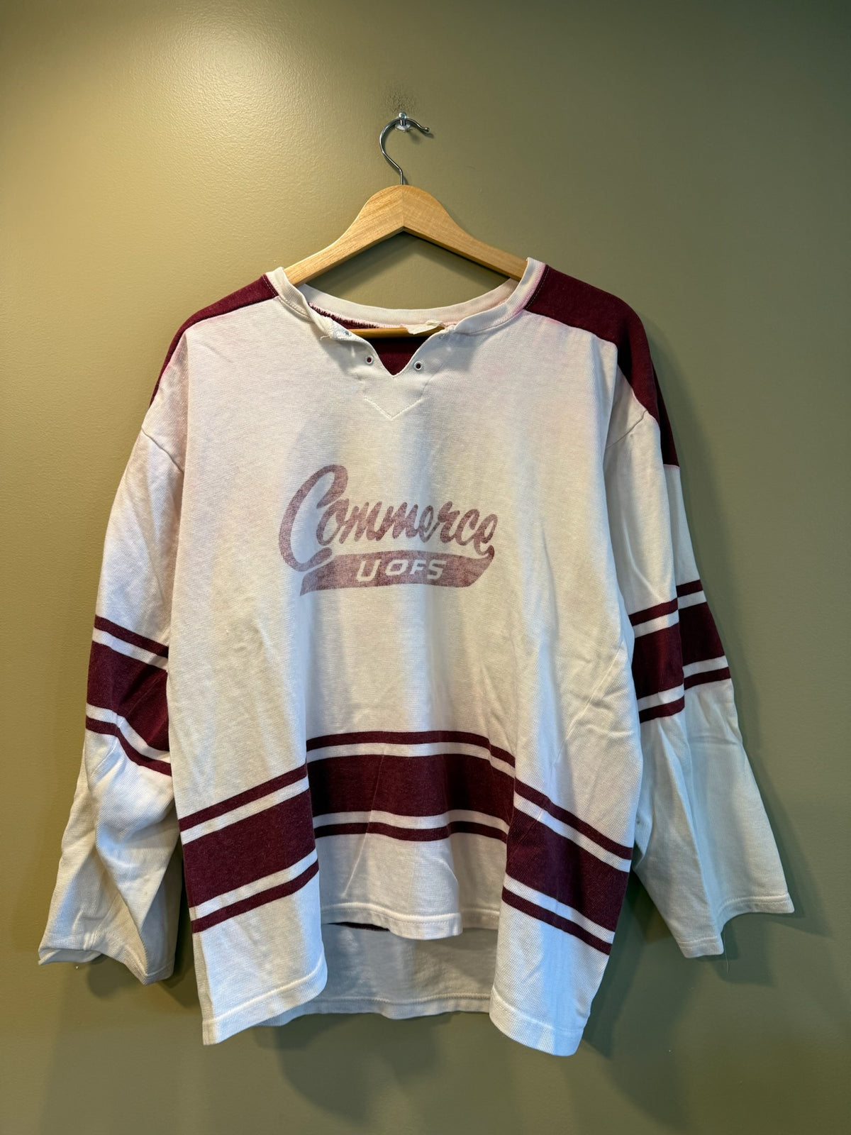 Vintage Commerce UOFS Hockey Jersey Style Shirt - M