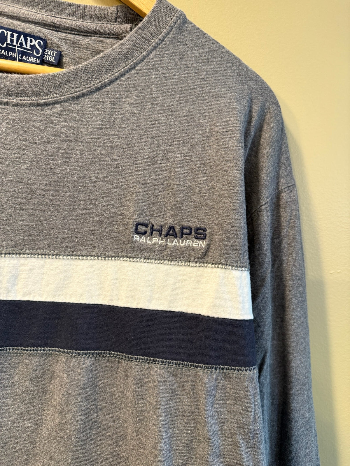 Vintage Chaps Ralph Lauren Gray Long Sleeve Shirt - XXL