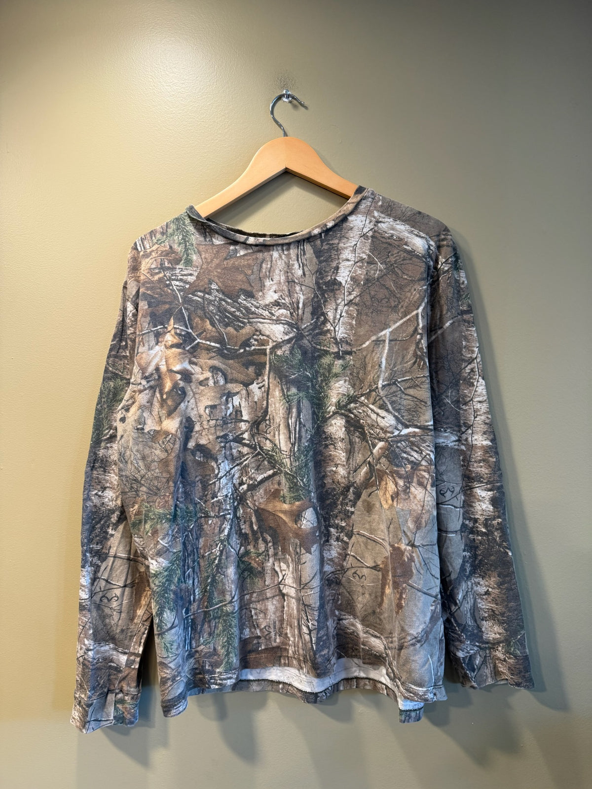 Vintage Real Tree Camo Long Sleeve Shirt - L