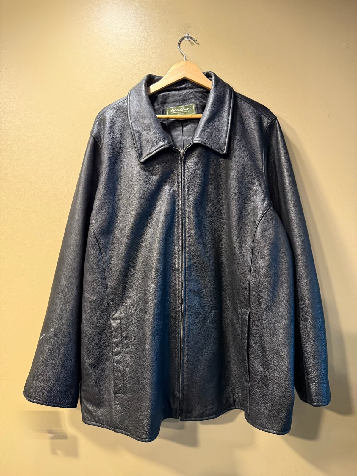 Vintage Eddie Bauer Leather Zip Jacket - XXL